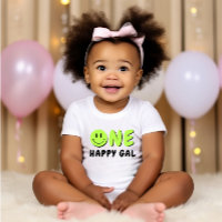 Un joyeux Gal 1er anniversaire Green Smiley
