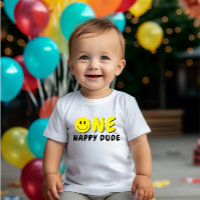 Un joyeux Mec 1er anniversaire sourire jaune