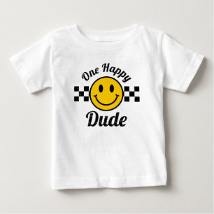 T-shirt Pour Bébé Un joyeux Mec Jaune Sourire Visage Anniversaire Co