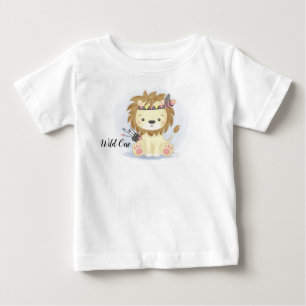 T-shirt Pour Bébé Un lion autochtone sauvage