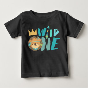 T-shirt Pour Bébé Un lion sauvage et une flèche   Boho   Âge d'un an
