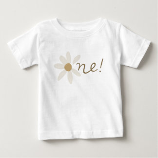 T-shirt Pour Bébé Un Marguerite Floral Premier Anniversaire Mignonne
