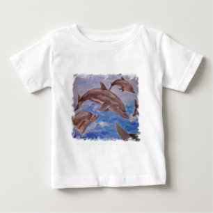 T-shirt Pour Bébé Un morceau de dauphins de saut