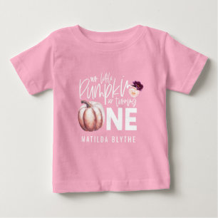 T-shirt Pour Bébé Un petit citrouille floral automne 1er anniversair