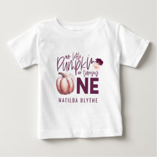 T-shirt Pour Bébé Un petit citrouille floral automne 1er anniversair