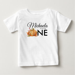 T-shirt Pour Bébé Un Petit Citrouille Tourne Un Automne Automne Anni