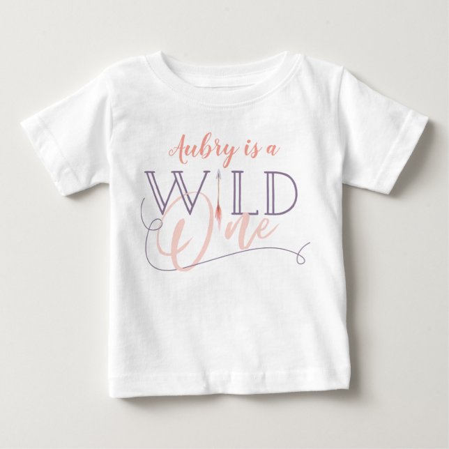 T-shirt Pour Bébé Un premier anniversaire sauvage (Devant)