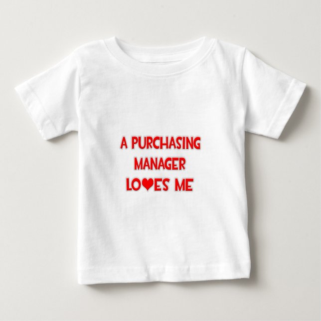 T-shirt Pour Bébé Un Responsable Des Achats M'Aime (Devant)