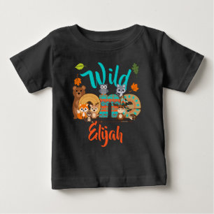 T-shirt Pour Bébé Un sauvage Premier anniversaire Boy Woodland Arr
