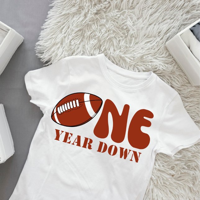 T-shirt Pour Bébé Une année de bas Football Anniversaire Chemise (Créateur téléchargé)