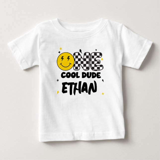 T-shirt Pour Bébé UNE chemise Cool 1er anniversaire (Devant)