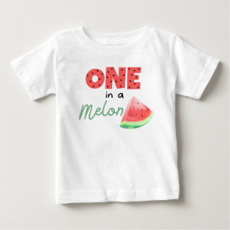T-shirt Pour Bébé UNE dans un Melon Première chemise d'anniversaire