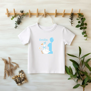 T-shirt Pour Bébé Une drôle d'oie Personnaliser nom Premier annivers