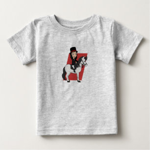 T-shirt Pour Bébé Une fille à cheval dessin animé