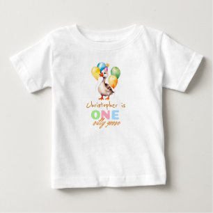 T-shirt Pour Bébé Une oie stupide Genre Neutre 1er Anniversaire