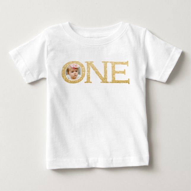 T-shirt Pour Bébé Une photographie de gloire d'or personnalisée (Devant)