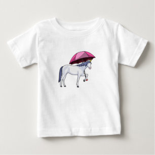 T-shirt Pour Bébé Unicorn avec Umbrella