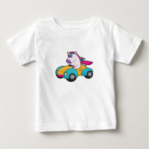 T-shirt Pour Bébé Unicorn Car