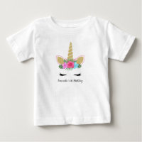 Unicorn Face Tropical Floral Premier Anniversaire