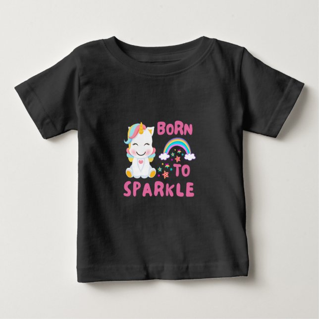 T-shirt Pour Bébé Unicorn Fan Club Magique Enfants (Devant)