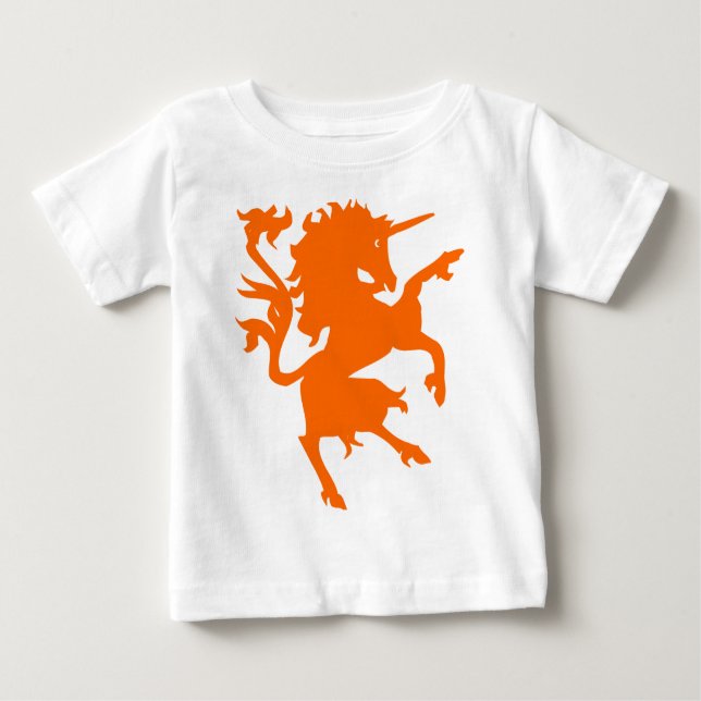 T-shirt Pour Bébé Unicorn Rampant (Devant)
