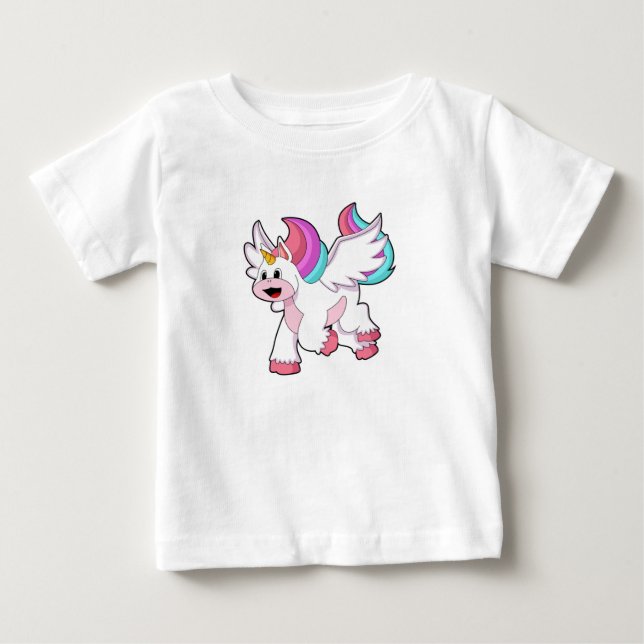 T-shirt Pour Bébé Unicorne avec Wing.PNG (Devant)
