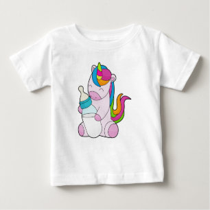 T-shirt Pour Bébé Unicorne Bouteille de lait