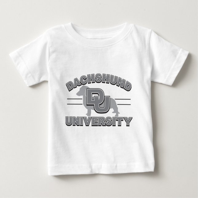 T-shirt Pour Bébé Université de Dachshund (Devant)