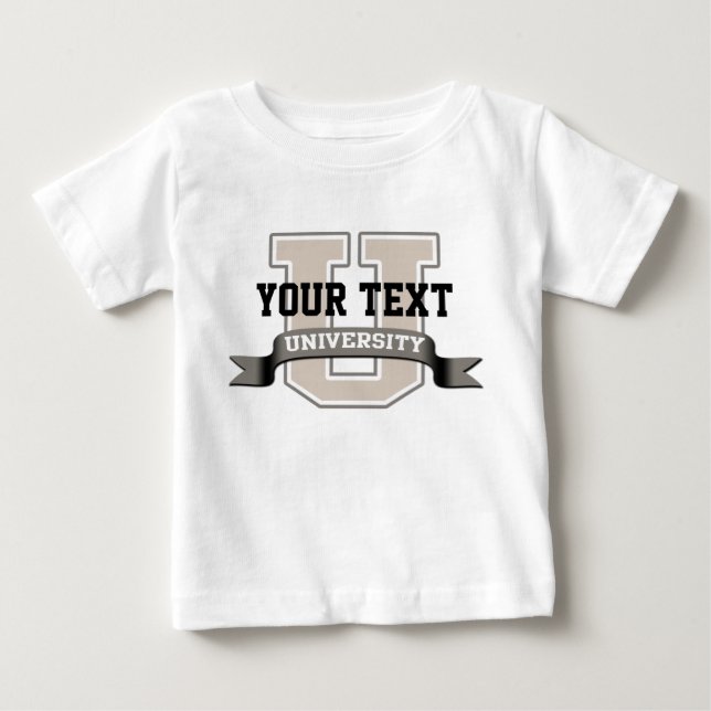 T-shirt Pour Bébé Université personnalisée de bébé (Devant)