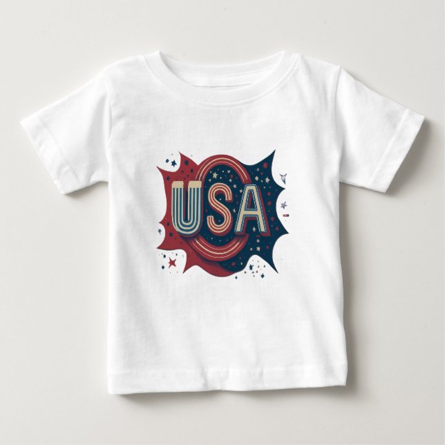T-SHIRT POUR BÉBÉ USA (Devant)