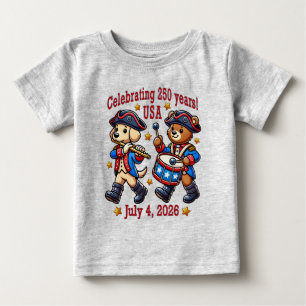 T-shirt Pour Bébé USA 250th Anniversary Souvenir - Patriotique