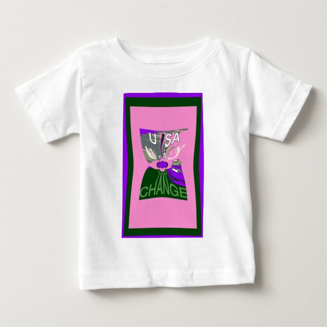 T-shirt Pour Bébé USA Change Art Print (Devant)