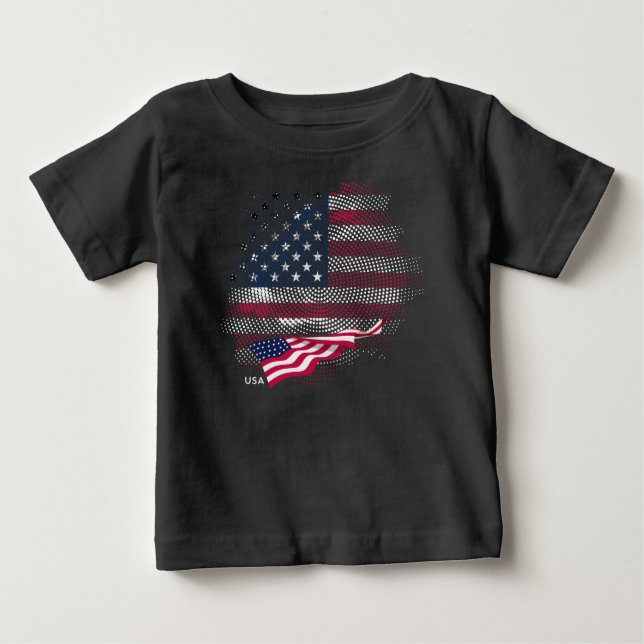 T-shirt Pour Bébé USA flag (Devant)