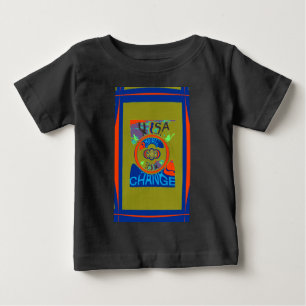 T-shirt Pour Bébé USA Hillary Beautiful Change Motif Art design