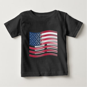 T-shirt Pour Bébé USA Unites : Stripes & Stars en Gras Design