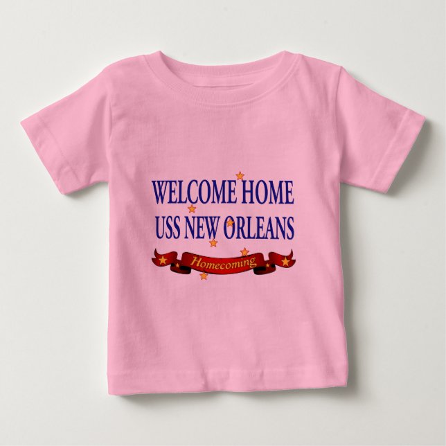 T-shirt Pour Bébé USS New Orleans à la maison bienvenu (Devant)