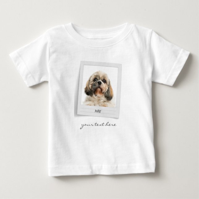 T-shirt Pour Bébé Vacances Animaux de compagnie Anniversaire Photo C (Devant)
