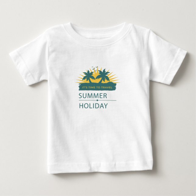 T-shirt Pour Bébé Vacances d'été Paysage (Devant)