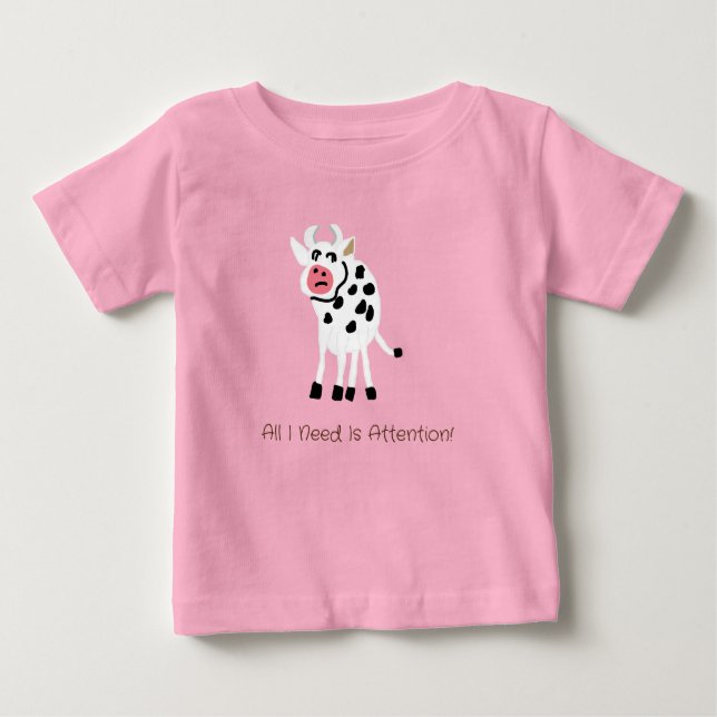 T-shirt Pour Bébé Vache (Devant)
