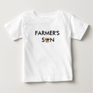 T-shirt Pour Bébé vache-bande dessinée, le S N   de l'AGRICULTEUR