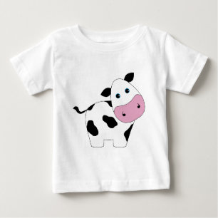 T-shirt Pour Bébé Vache blanche mignonne