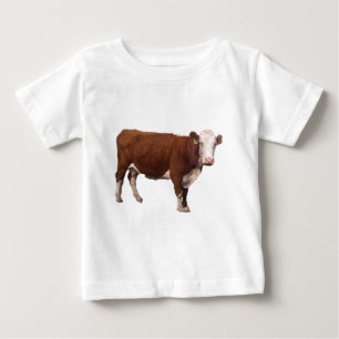 T-shirt Pour Bébé Vache Brown