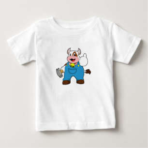 T-shirt Pour Bébé Vache comme artisan avec marteau
