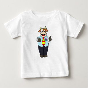 T-shirt Pour Bébé Vache comme enseignant avec Cravate