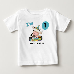 T-shirt Pour Bébé Vache d'anniversaire