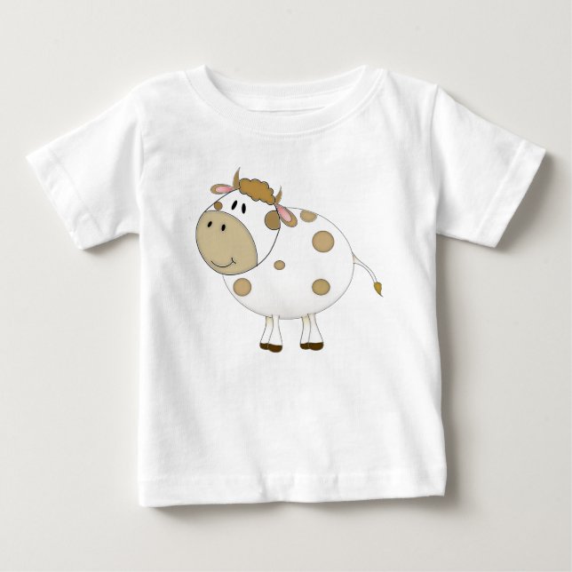 T-shirt Pour Bébé Vache de sourire (Devant)