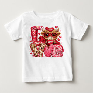 T-shirt Pour Bébé Vache des Highlands Saint-Valentin Amour – Jolie v