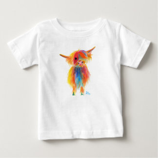 T-shirt Pour Bébé Vache écossaise Highland ' ANGEL ' par Shirley Mac