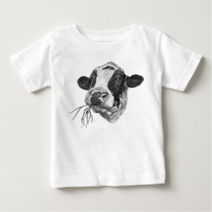 T-shirt Pour Bébé Vache laitière heureuse de frison du Holstein