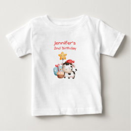 T-shirt Pour Bébé Vache souriante mignonne adorable Anniversaire